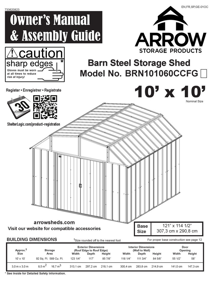 Arrow Storage Products BRN101060CCFG Instructions for use Arrow Storage Products BRN101060CCFG Instructions for use