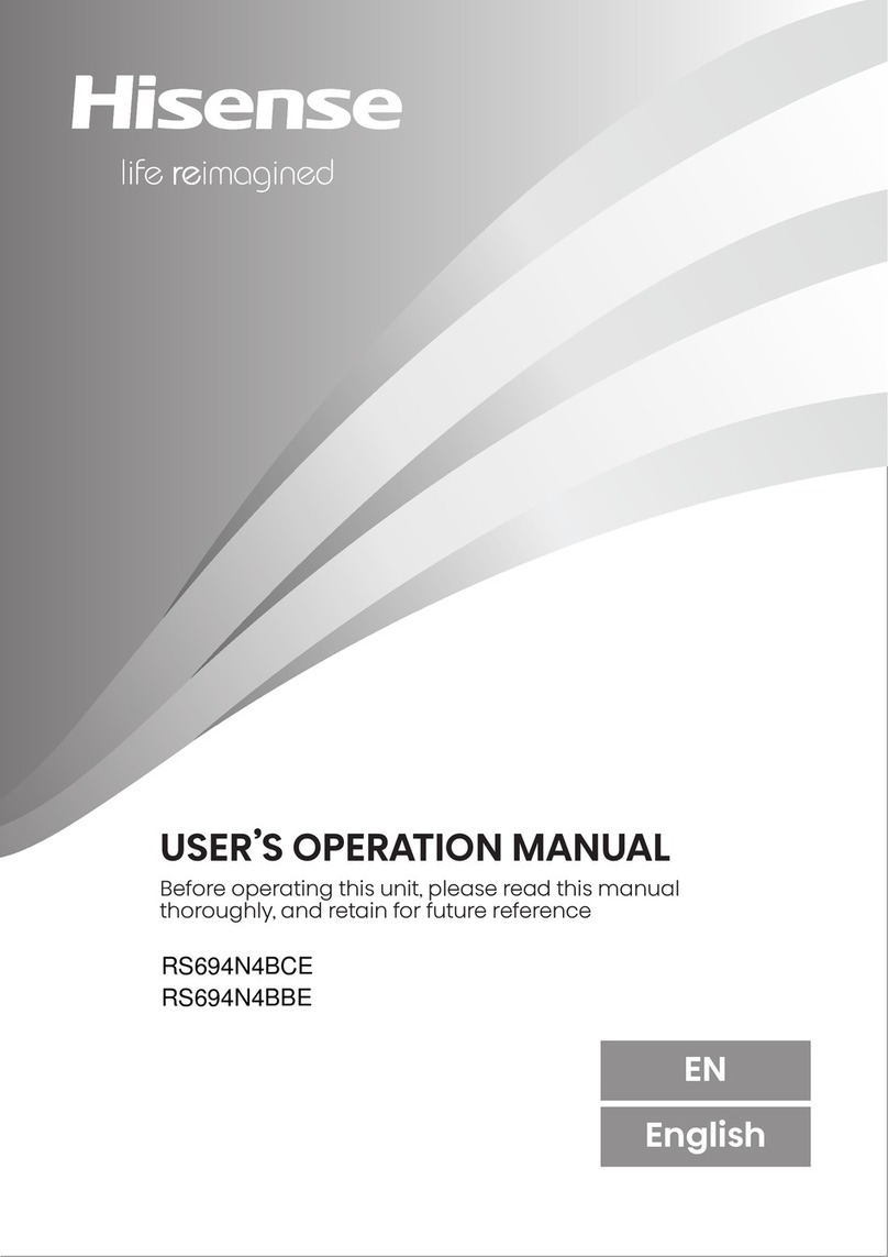 Hisense RS694N4BCE User's operation manual
