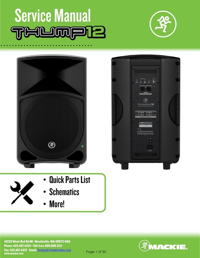 Mackie Thump12 Service manual
