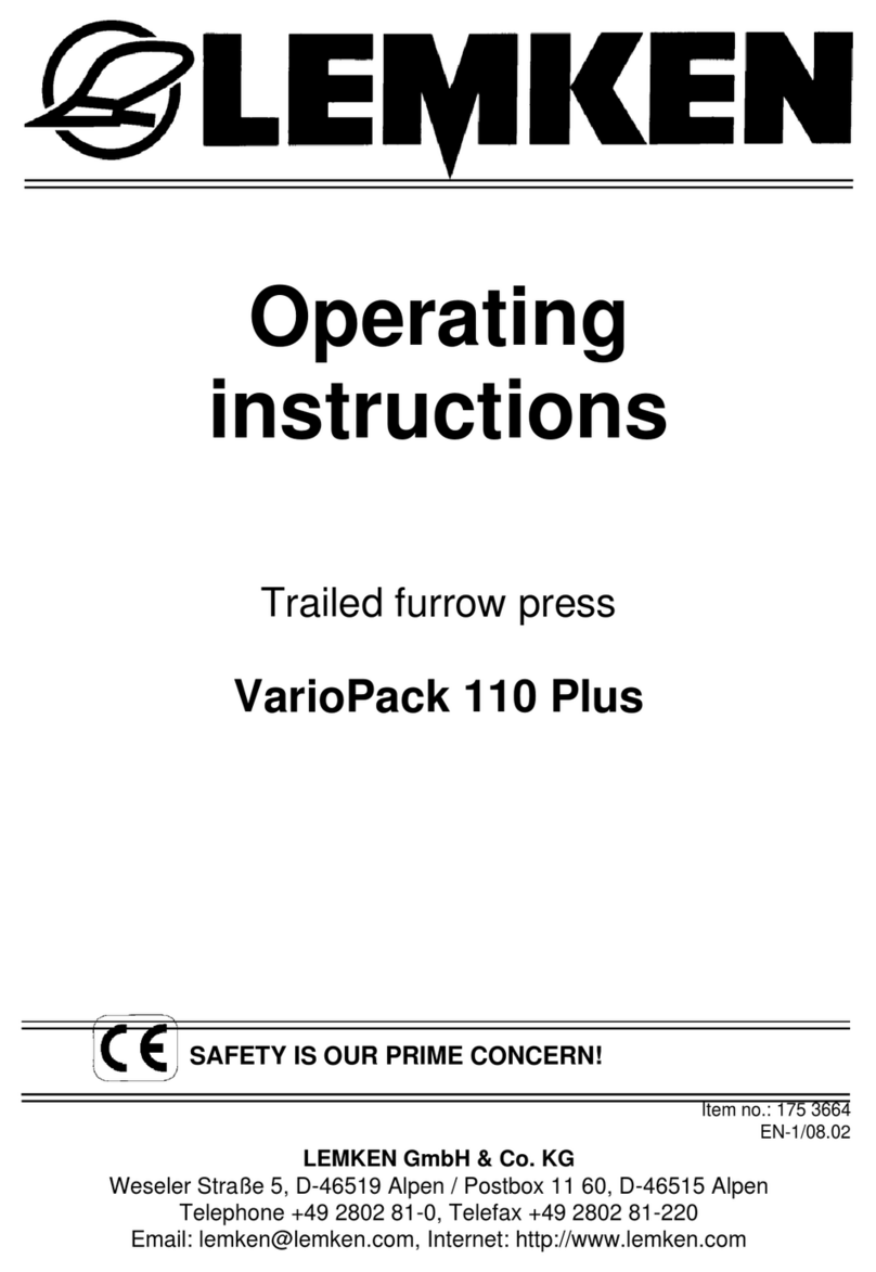 LEMKEN VarioPack 110 Plus User manual