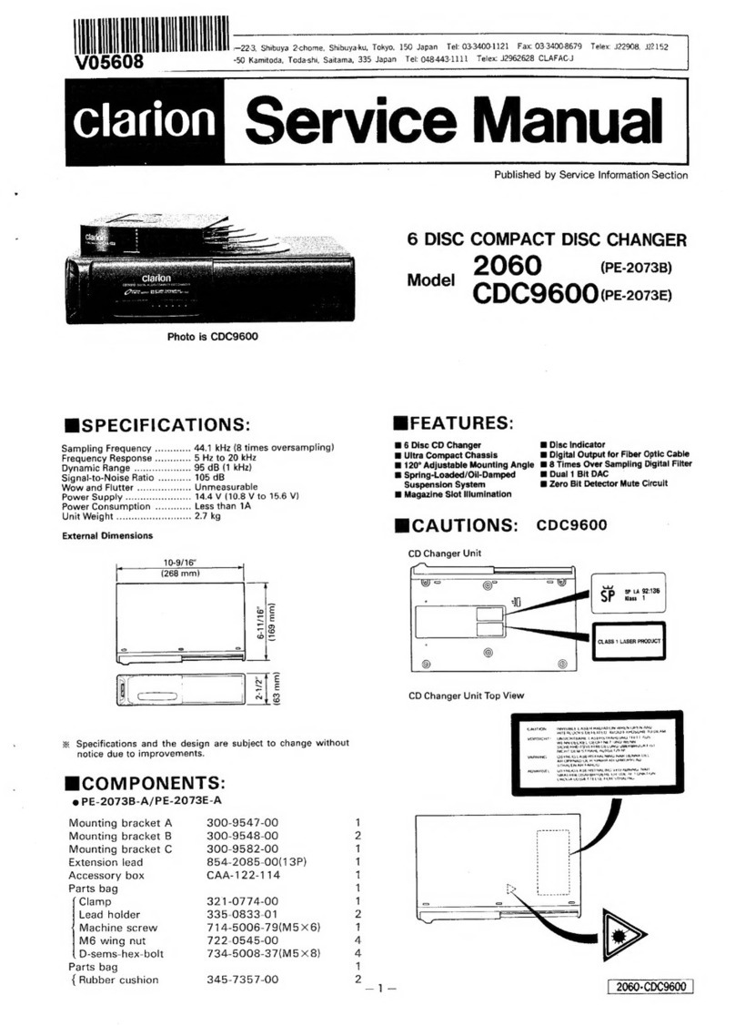 Clarion 2060 Service manual