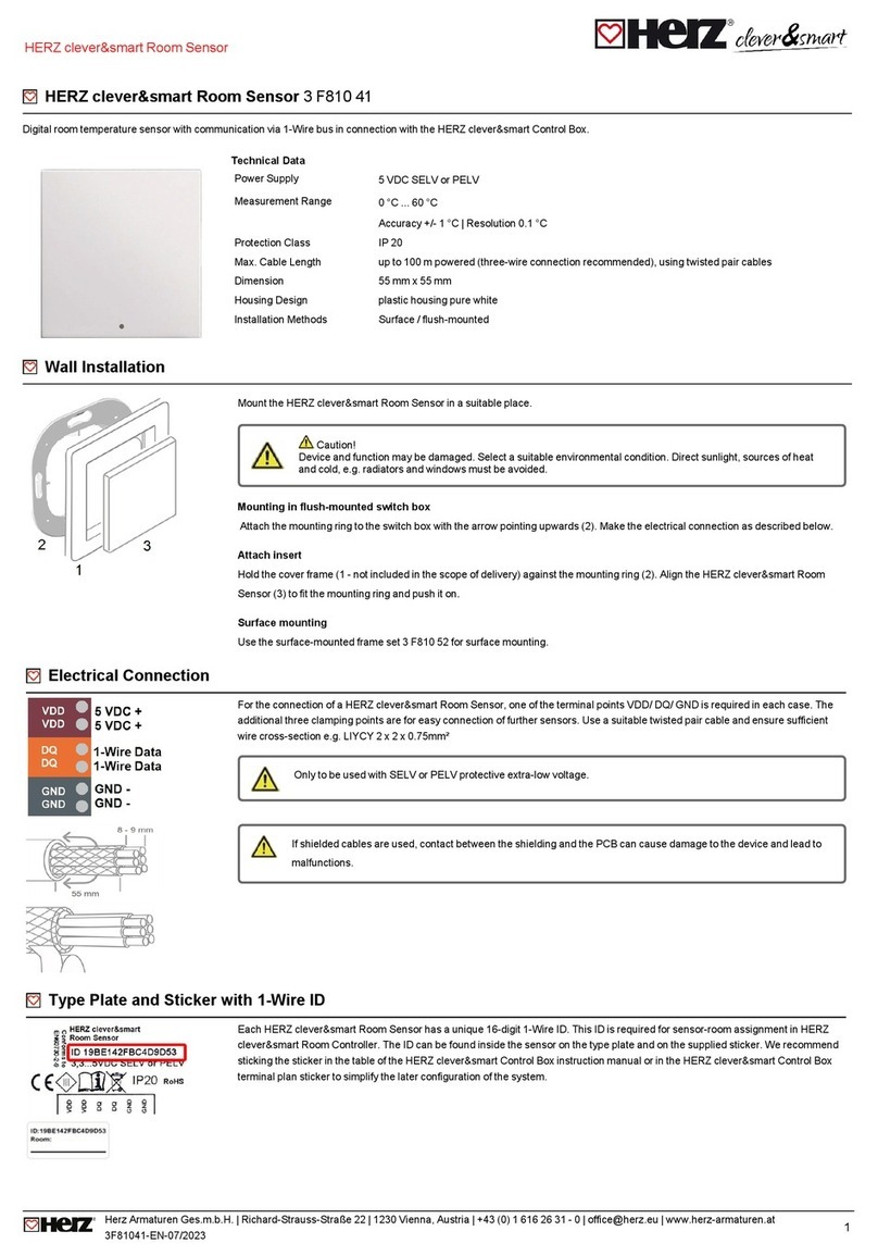 Herz clever&smart Room Controller installation manual