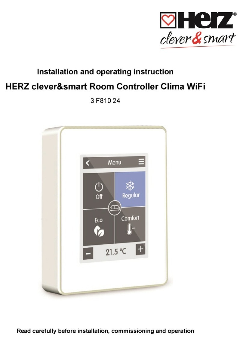 Herz clever&smart Room Controller Clima WiFi Installation and operating instruction