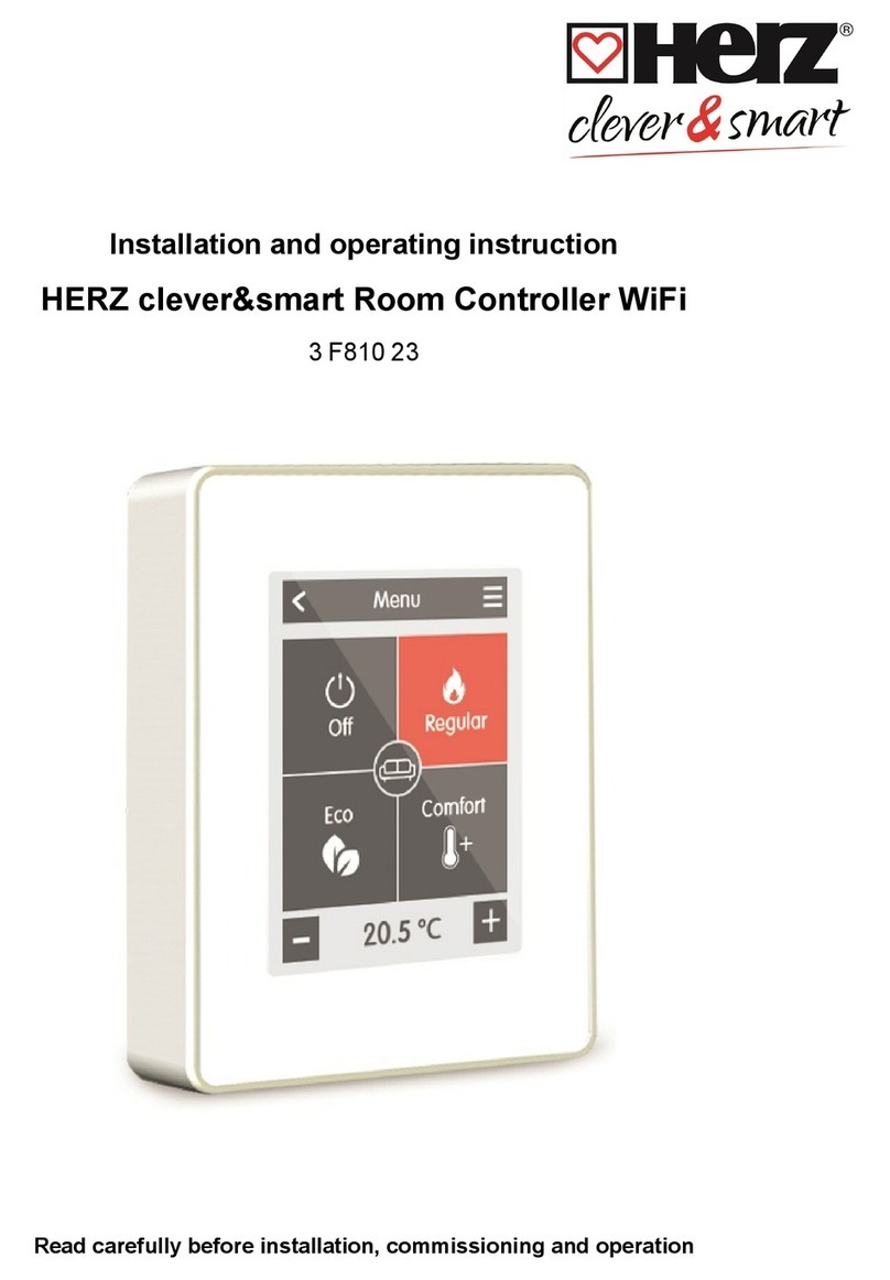 Herz clever&smart Room Controller WiFi Installation and operating instruction Herz clever&smart Room Controller WiFi Installation and operating instruction