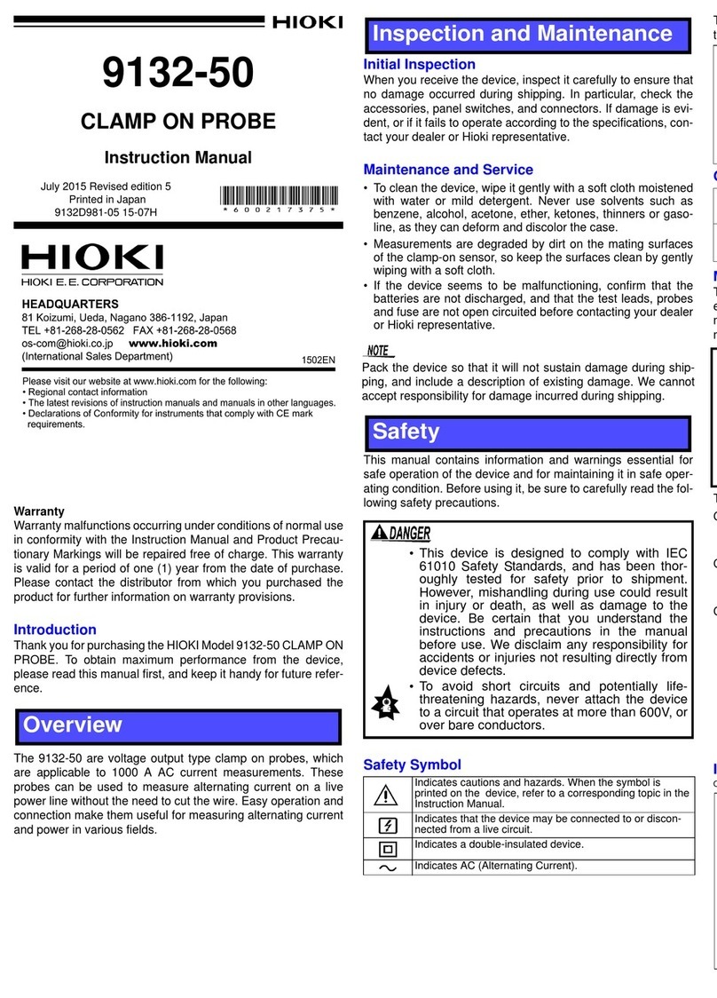 Hioki 9132-50 instruction manual