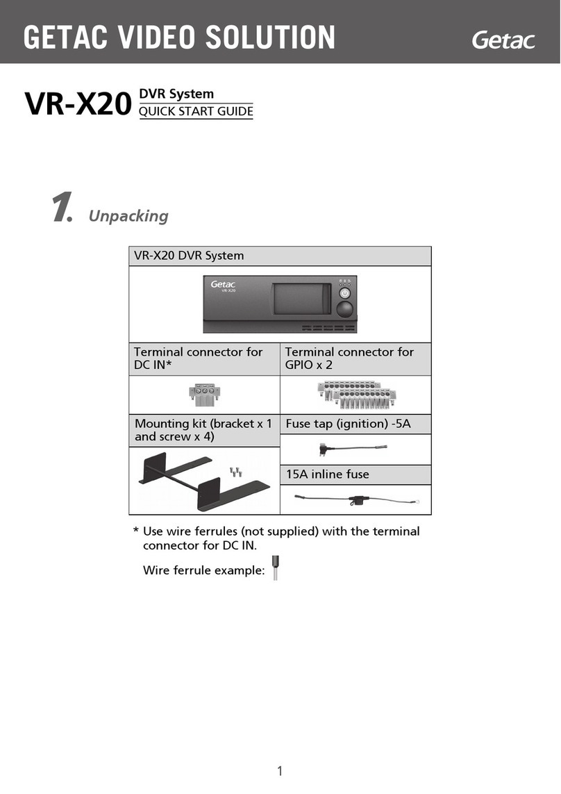 Getac VR-X20 quick start guide