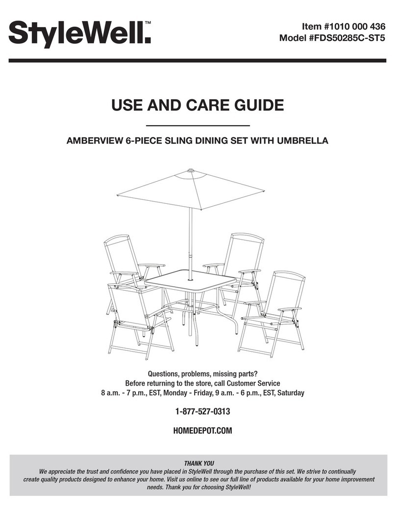 StyleWell AMBERVIEW FDS50285C-ST5 Use and care guide