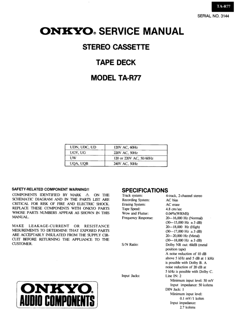 Onkyo TA-R77 User manual