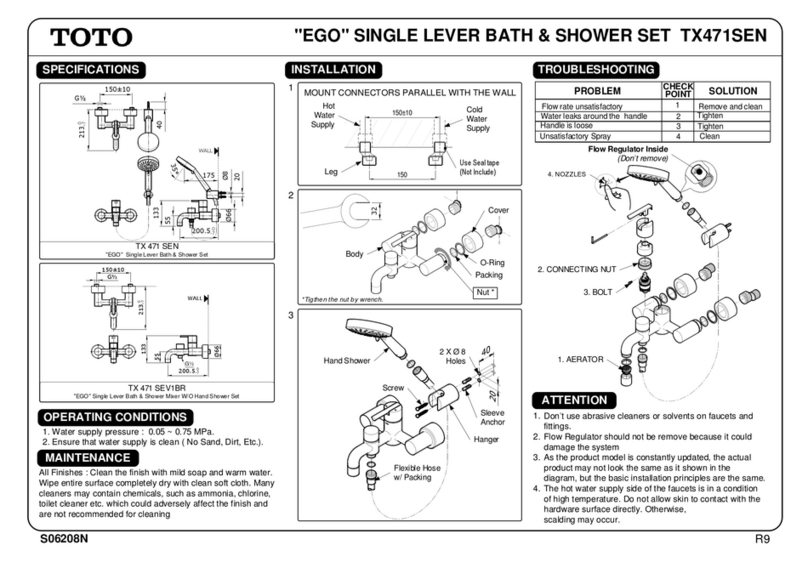Toto EGO TX471SEN Installation