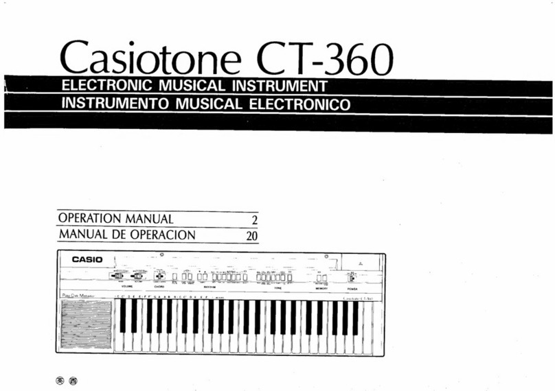 Casio Casiotone CT-360 User manual