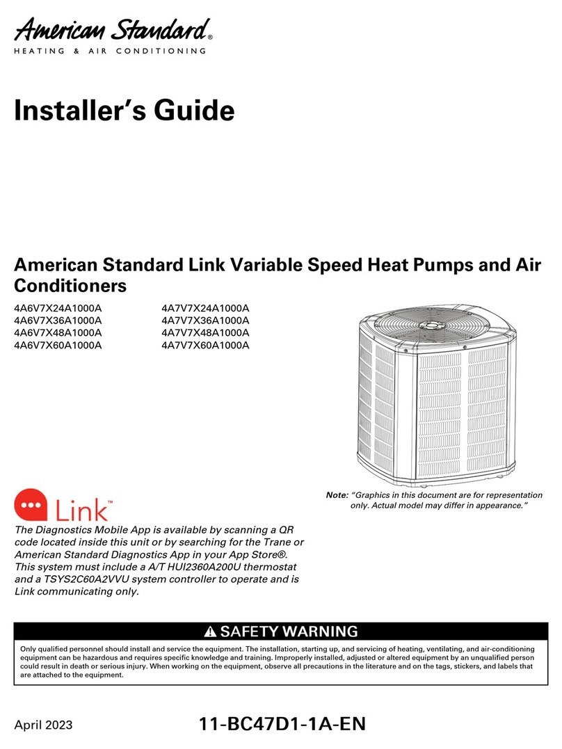 American Standard 4A6V7X24A1000A Assembly instructions
