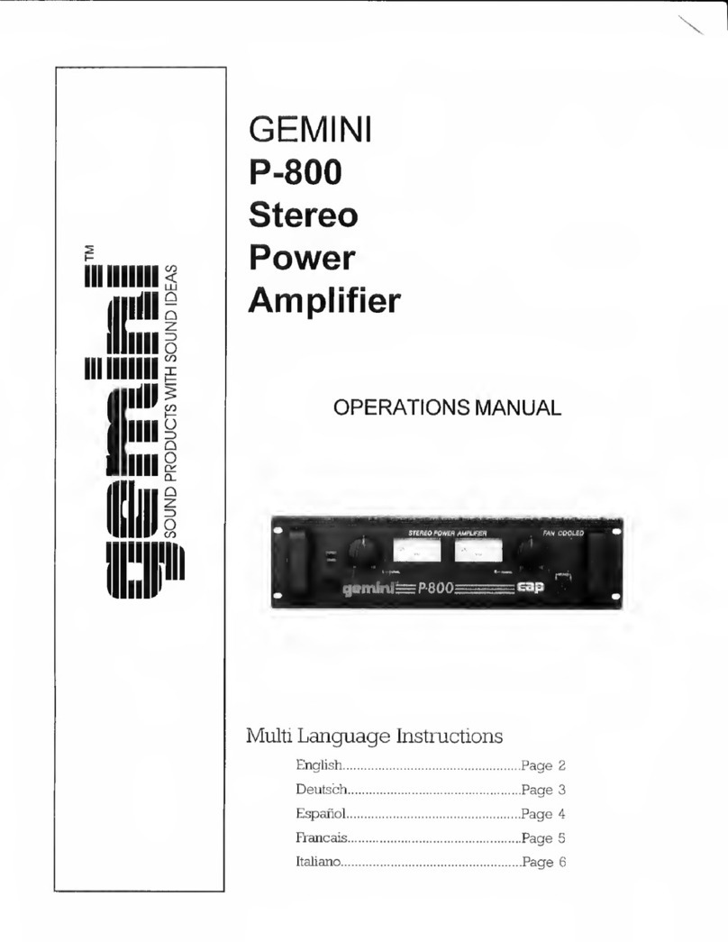 Gemini P-800 User manual Gemini P-800 User manual