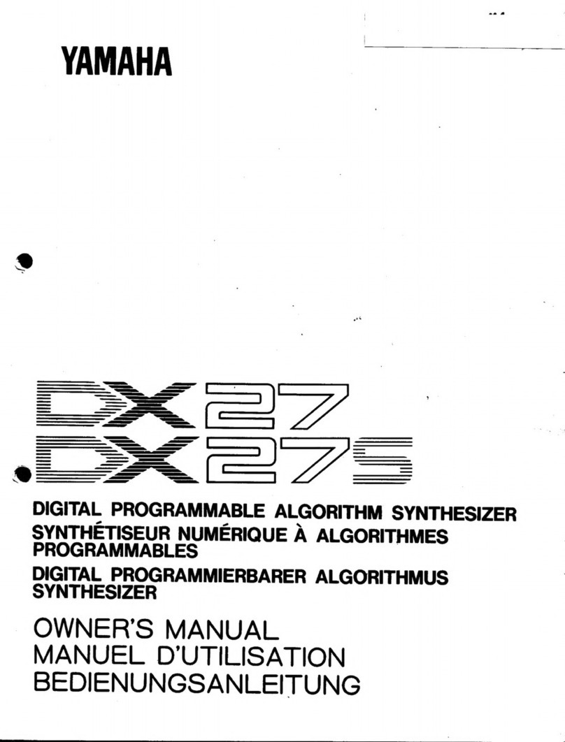 Yamaha DX27 owner's manual