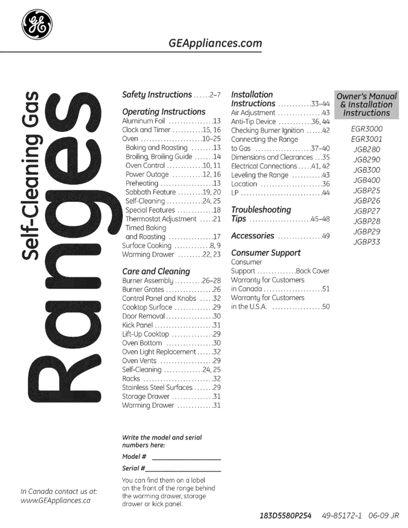 GE EGR3000 User manual