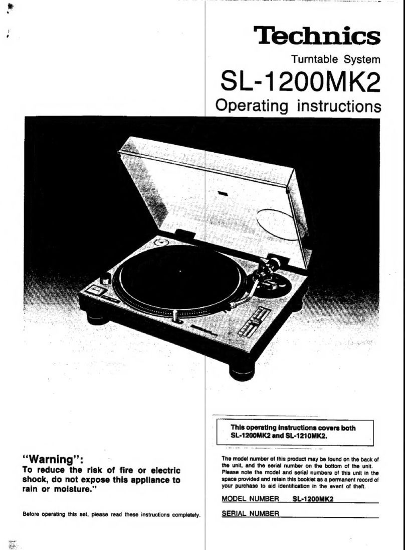 Technics SL-1200MK2 User manual