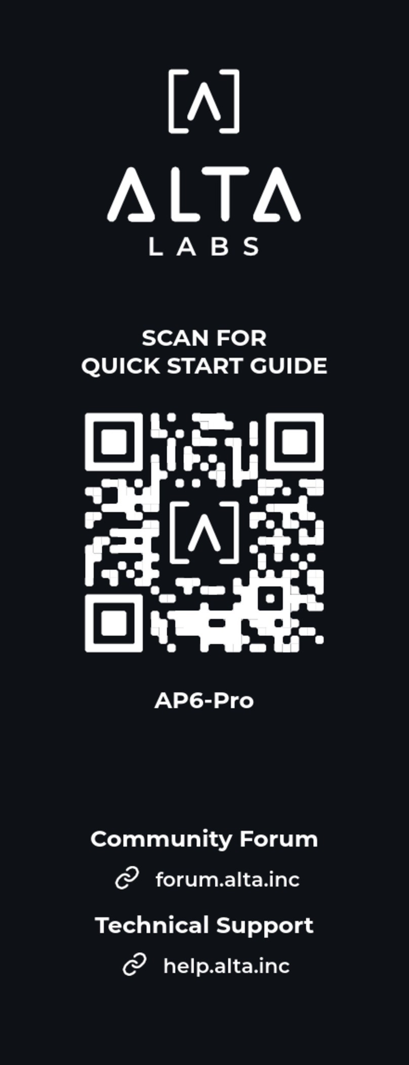 ALTA LABS AP6-Pro quick start guide