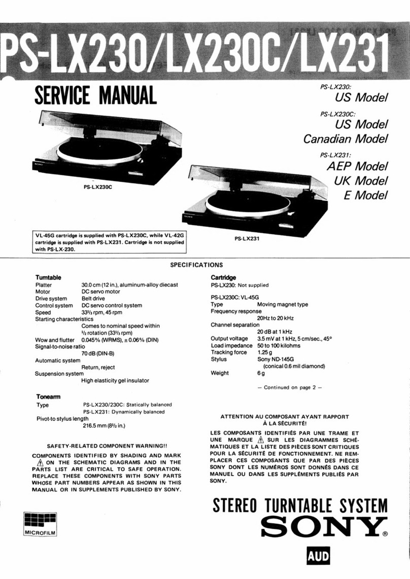 Sony PS-LX230 User manual