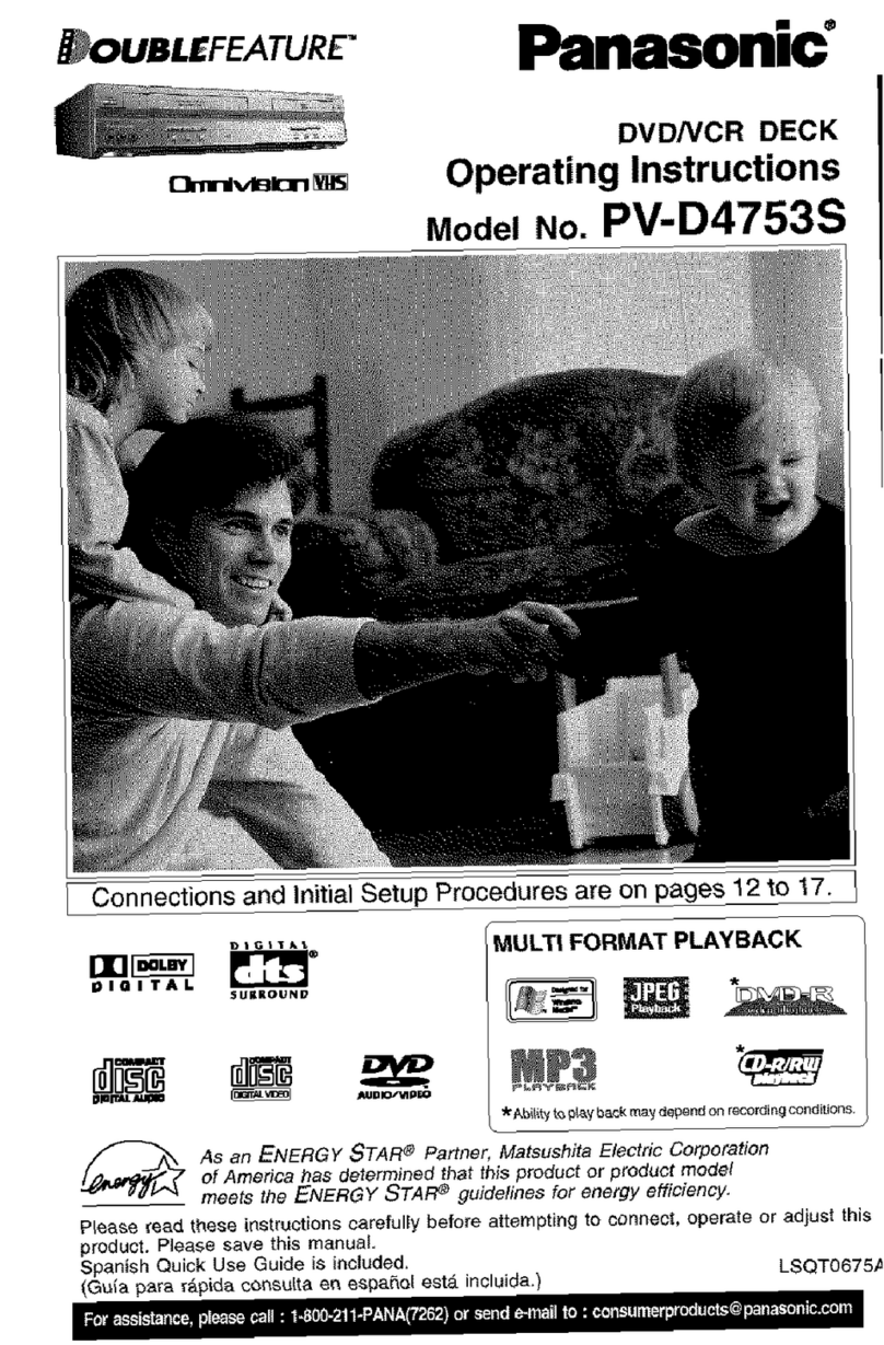 Panasonic DoubleFeature PV-D4753S User manual