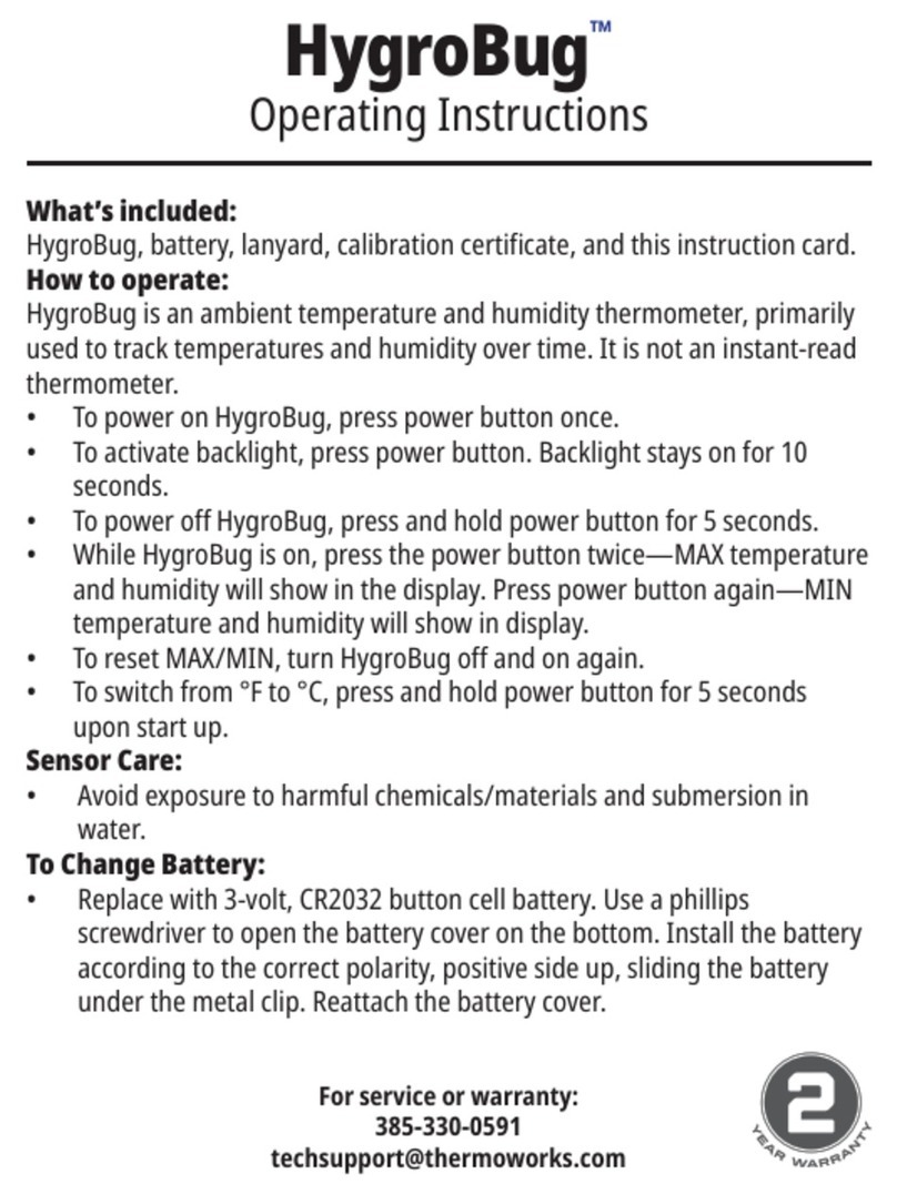 ThermoWorks HygroBug User manual