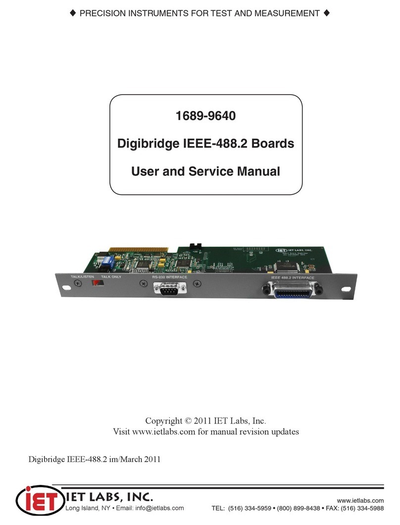 IET Labs 1689-9640 User and service manual