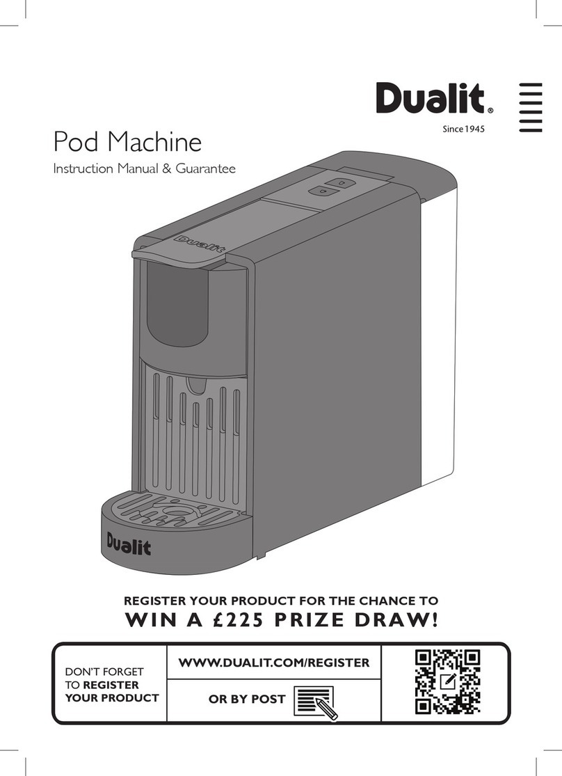 Dualit Pod Machine Instruction manual & guarantee