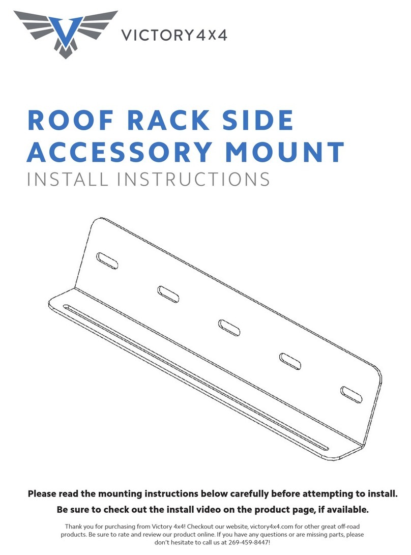 Victory 4x4 ROOF RACK SIDE ACCESSORY MOUNT Configuration guide Victory 4x4 ROOF RACK SIDE ACCESSORY MOUNT Configuration guide