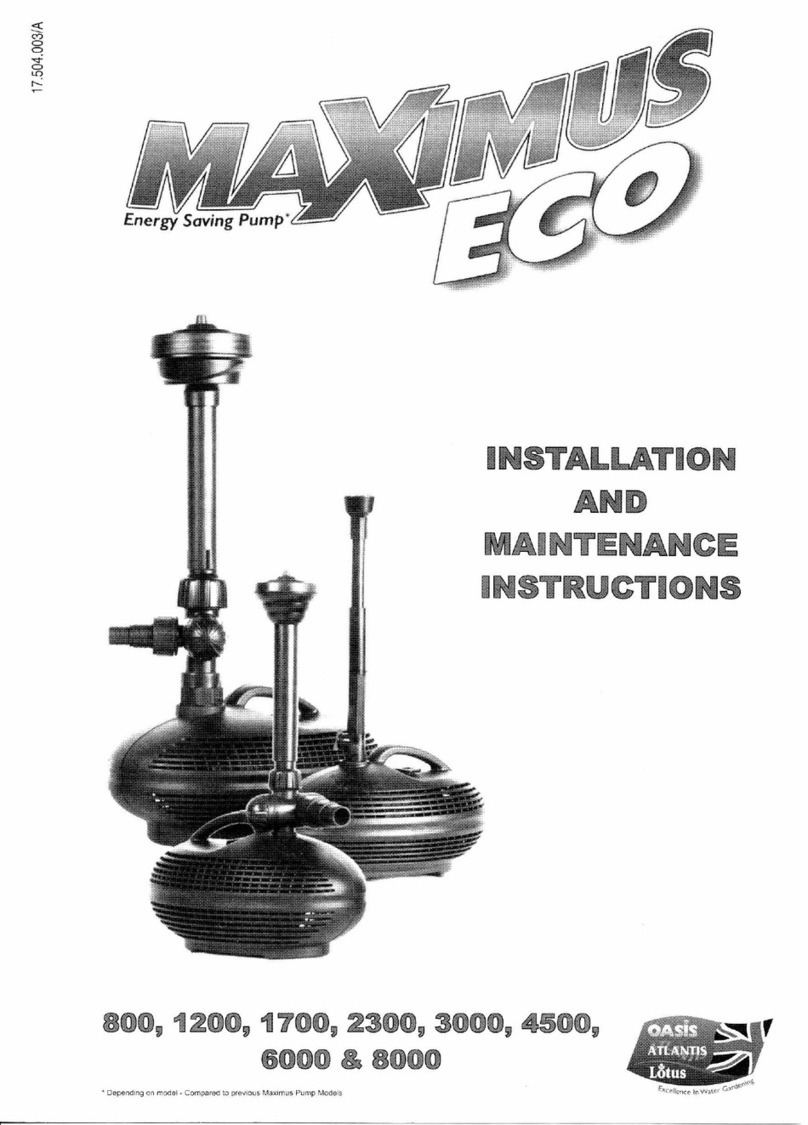 Lotus MAXIMUS ECO 800 Installation and maintenance instructions