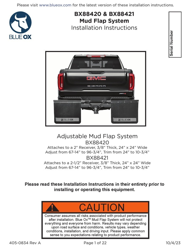 Blue Ox BX88420 installation instructions