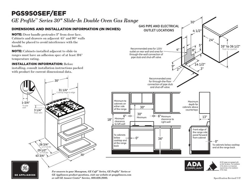 GE Profile PGS950SEF User manual