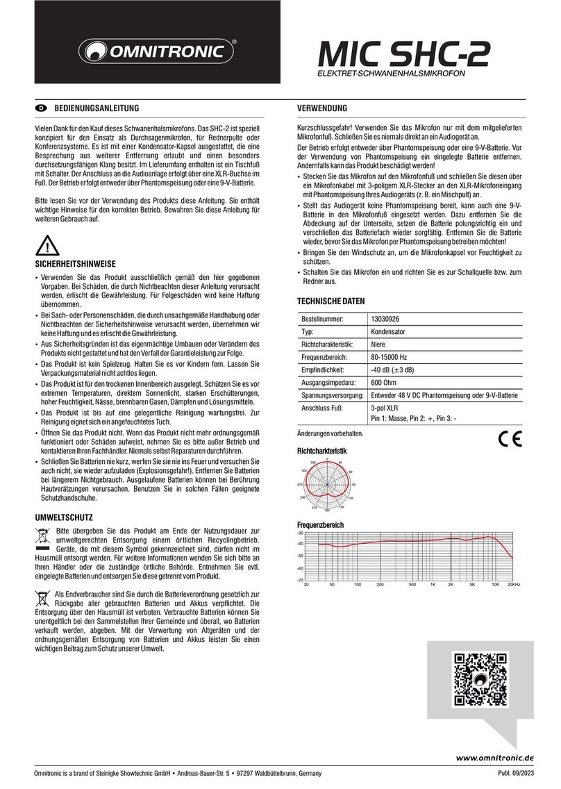 Omnitronic MIC SHC-2 user manual