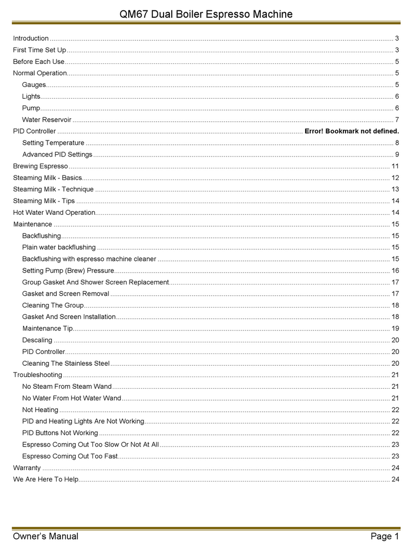 Quickmill QM67 User manual