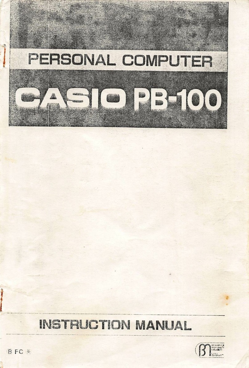 Casio PB-100 instruction manual