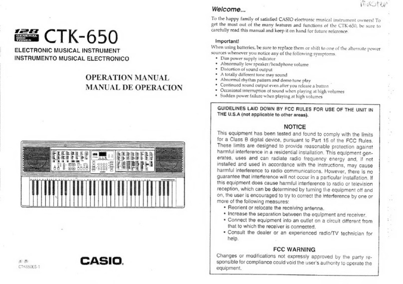Casio CTK-650 User manual