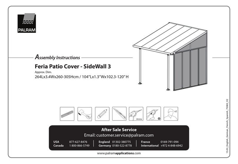 Palram Feria SideWall 3 Assembly instructions