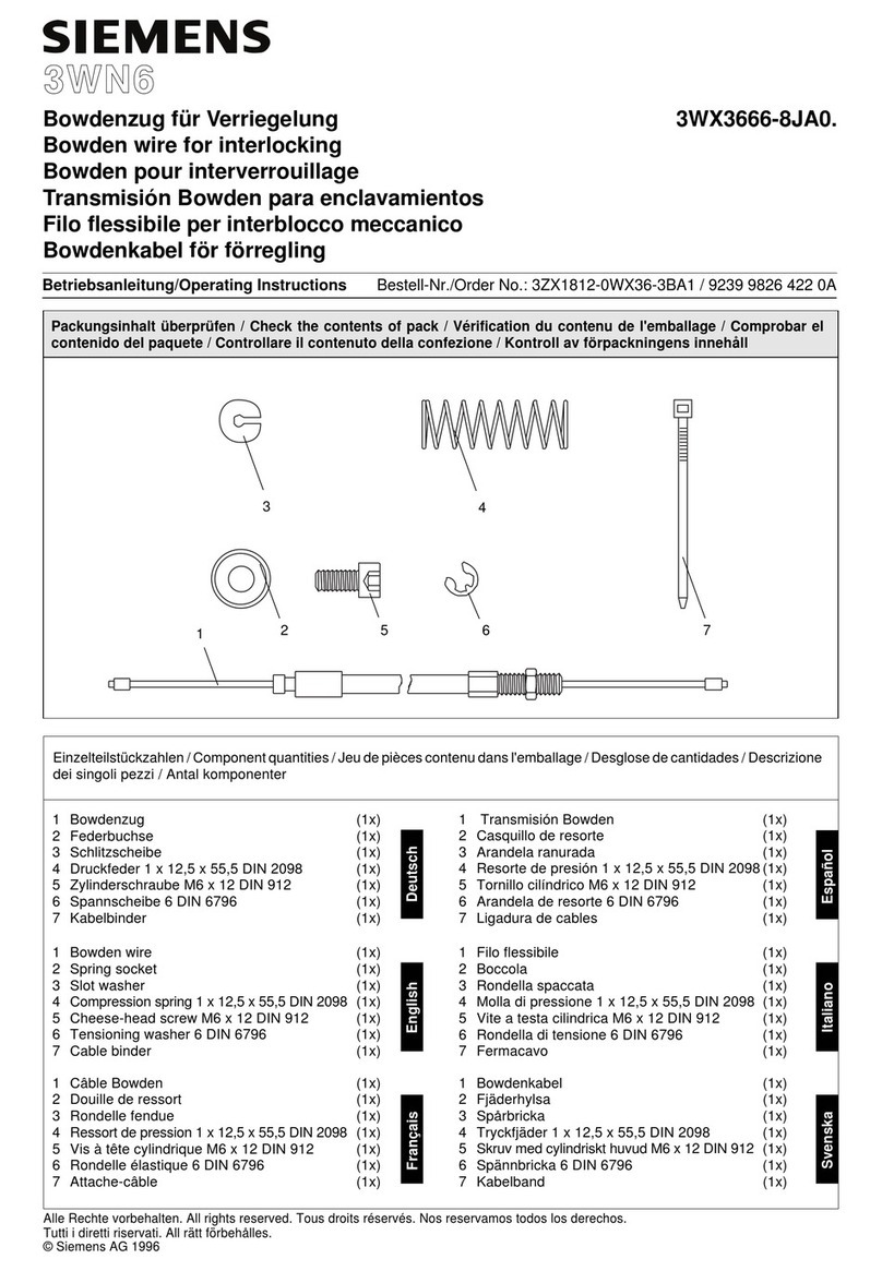 Siemens 3WX3666-8JA0 Series User manual