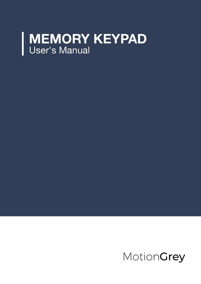MotionGrey MEMORY KEYPAD User manual