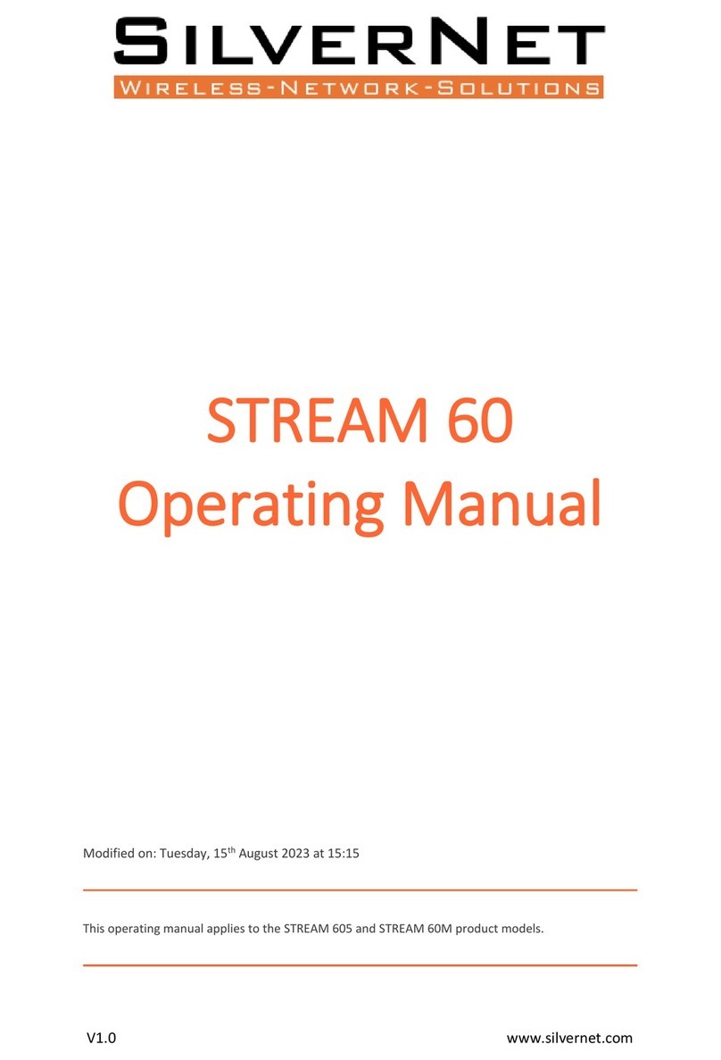 SilverNet STREAM 60 operating manual