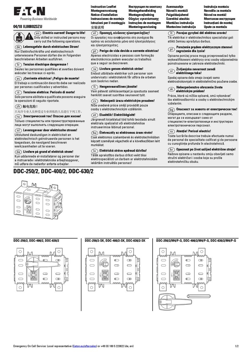 Eaton DDC-250/2-SK Instruction leaflet
