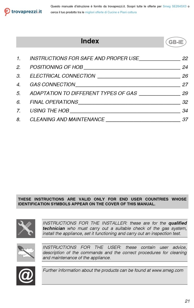 Smeg SE264SX3 manual