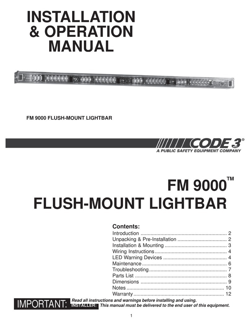 Public Safety Equipment CODE 3 FM 9000 Installation & operation manual