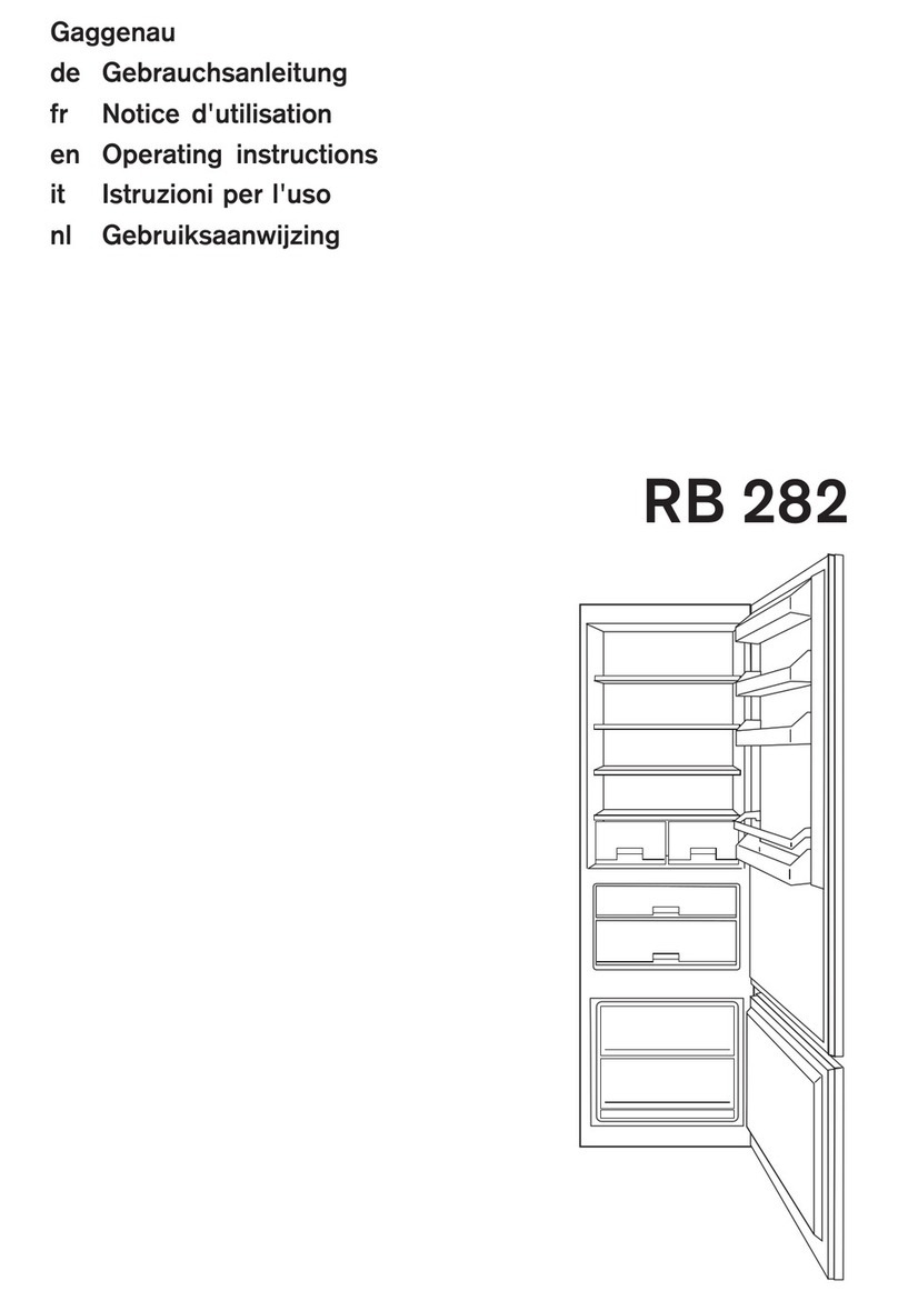 Gaggenau RB 282 operating instructions