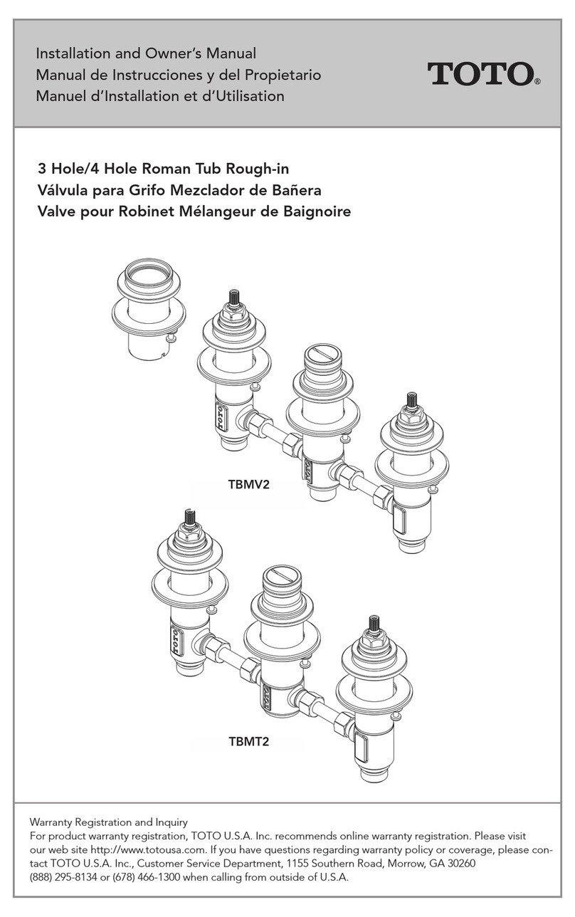 Toto TBMV2 Installation and owner's manual
