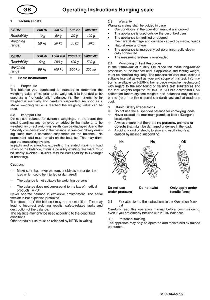 KERN 20K10 User manual
