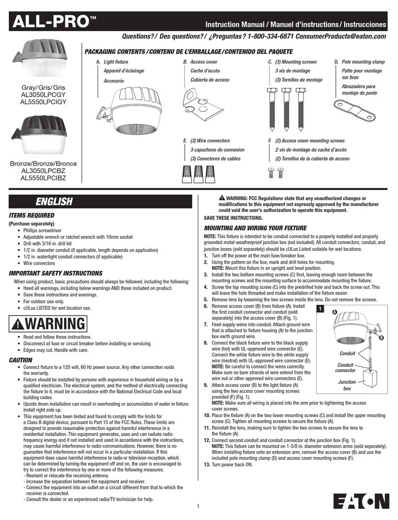 Eaton ALL-PRO AL3050LPCGY instruction manual