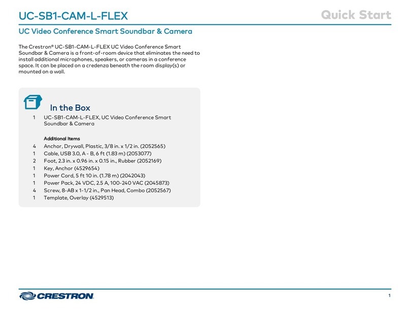 Crestron UC-SB1-CAM-L-FLEX User manual