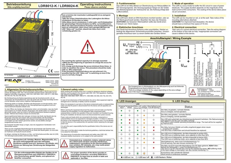 FEAS LDR8012-K User manual