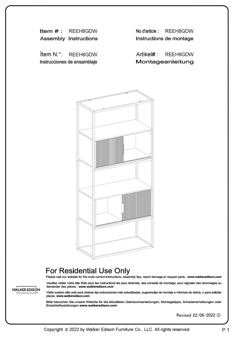 Walker Edison REEH8GDW Assembly instructions