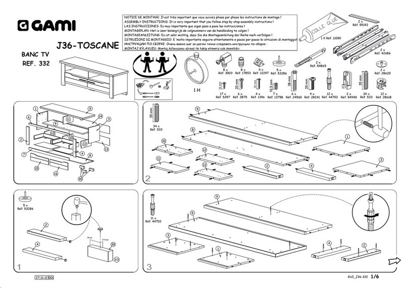 Gami J36-TOSCANE 332 Assembly instructions