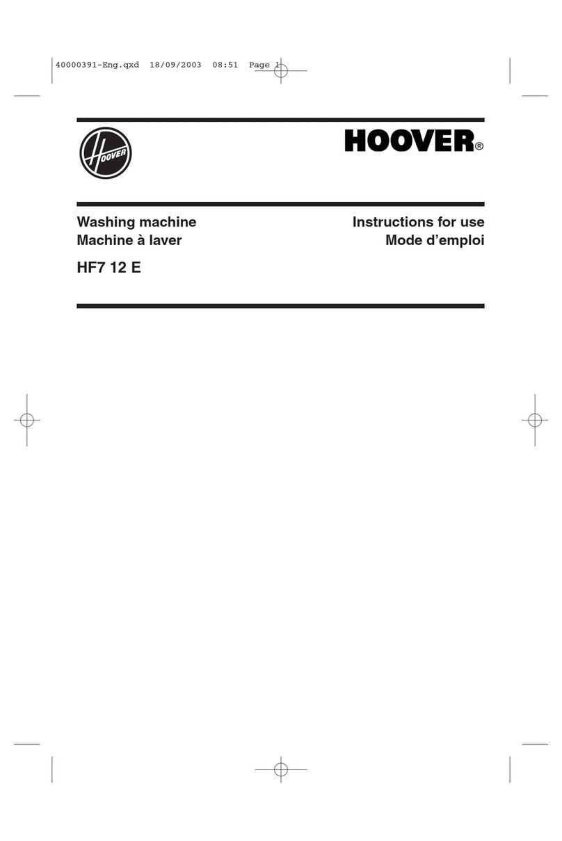 Hoover HF7 12 E User manual Hoover HF7 12 E User manual