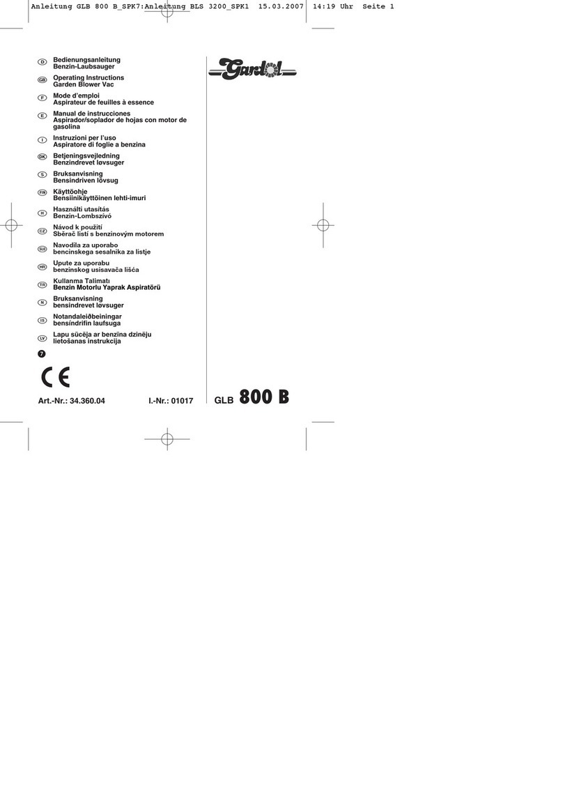 Gardol GLB 800 B operating instructions